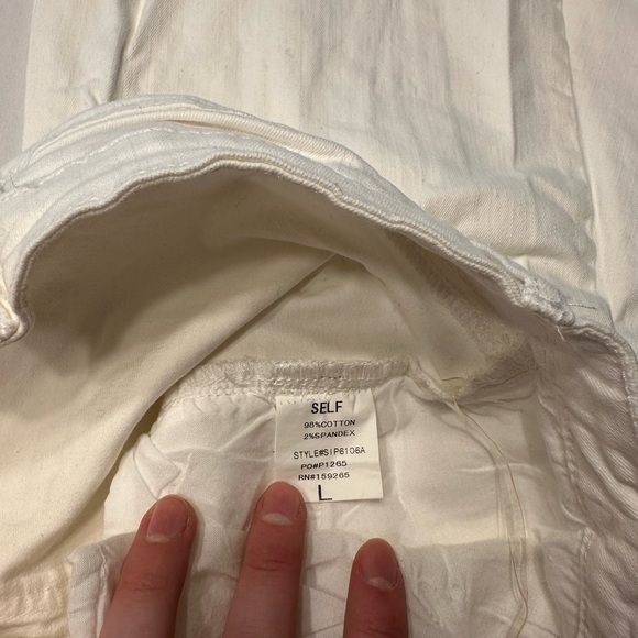 White Saints & Hearts flare jeans (size L) - Picture 4 of 4